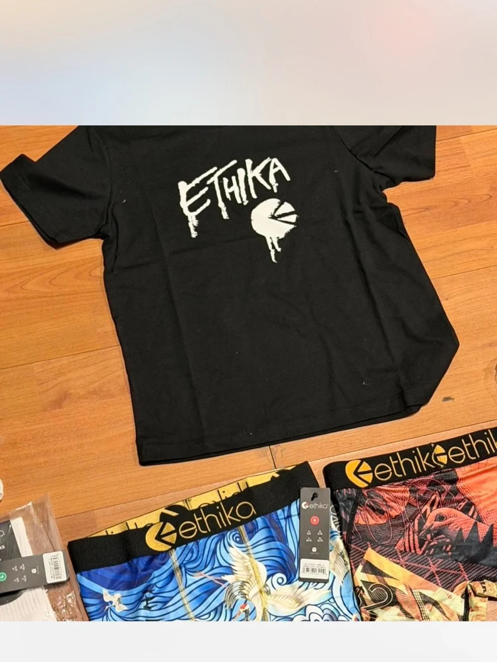 ethika Kids Mixed Color Graphic Boxer Shorts and Tees Pack large and small boys